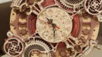 Hračka Robotime 3D drevené mechanické puzzle Hodiny s kalendárom – Obrázok 2