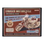 Hračka Robotime 3D drevené mechanické puzzle Motorka (cruiser) – Obrázok 6
