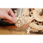 Hračka Robotime 3D drevené mechanické puzzle Sovie hodiny – Obrázok 5