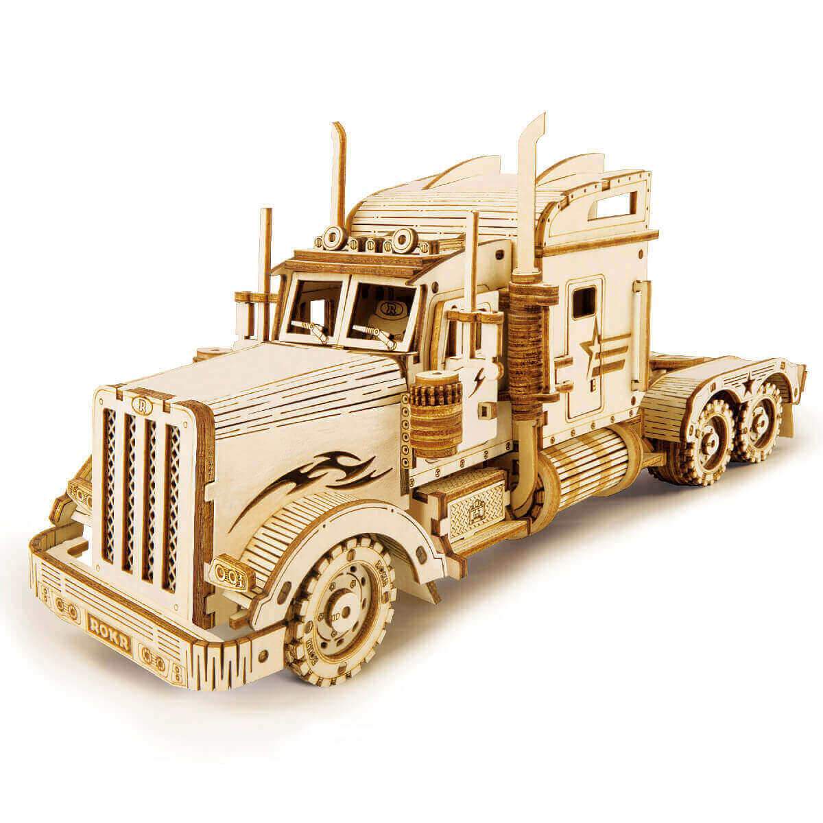 Hracka-Robotime-drevene-3D-puzzle-Americky-tahac Hračka Robotime drevené 3D puzzle Americký ťahač – Obrázok 1