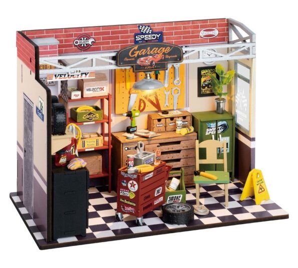 Hračka Robotime miniatúra domčeka Garáž – Obrázok 2