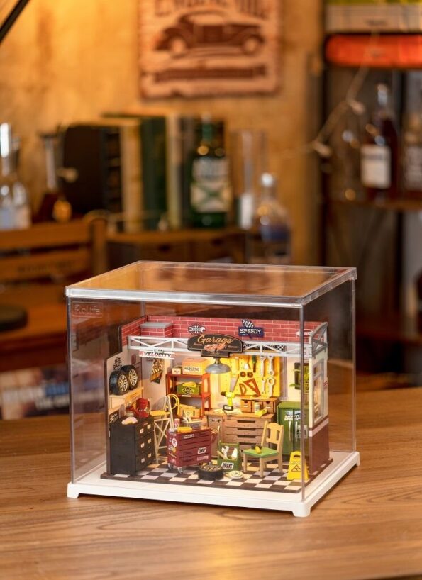 Hračka Robotime miniatúra domčeka Garáž – Obrázok 5