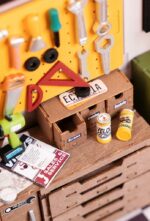 Hračka Robotime miniatúra domčeka Garáž – Obrázok 6