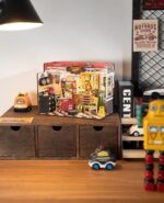 Hračka Robotime miniatúra domčeka Garáž – Obrázok 7