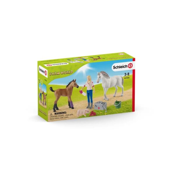 Hračka Schleich Návštěva lékaře u klisny a hříběte – Obrázok 5
