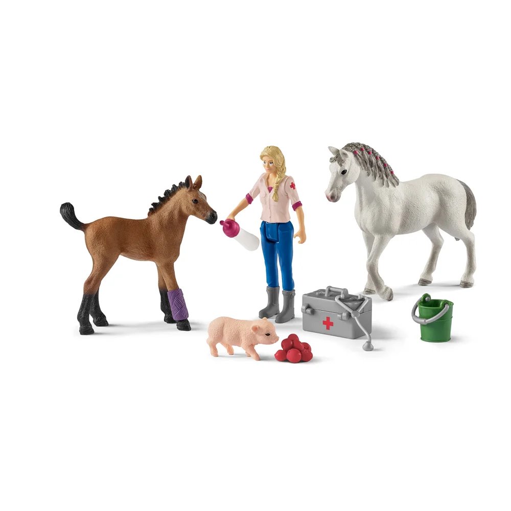 Hracka-Schleich-Navsteva-lekare-u-klisny-a-hribete Hračka Schleich Návštěva lékaře u klisny a hříběte – Obrázok 1