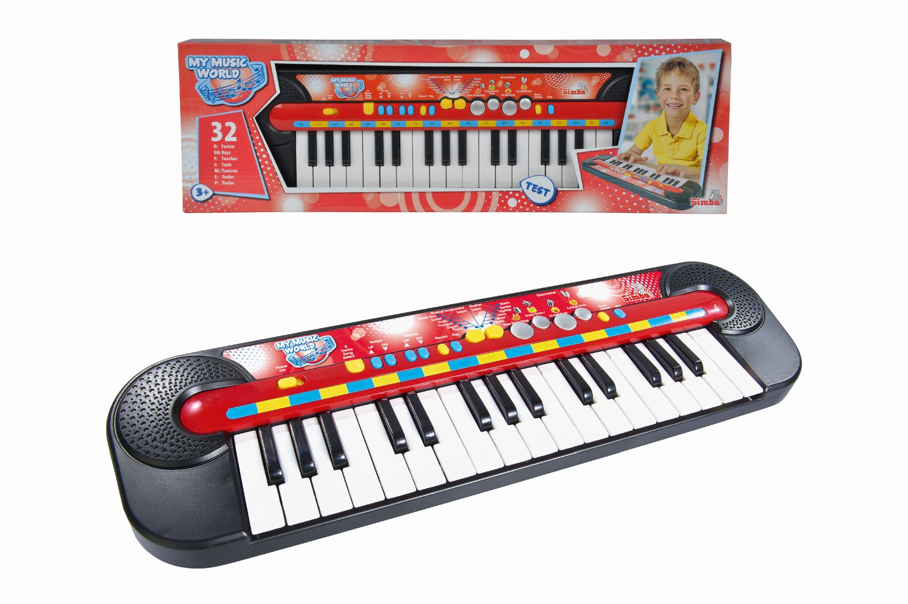 Hracka-Simba-Piano-32-klaves-45-x-13-cm-na-baterie Hračka Simba Piáno, 32 kláves, 45 x 13 cm, na batérie – Obrázok 1
