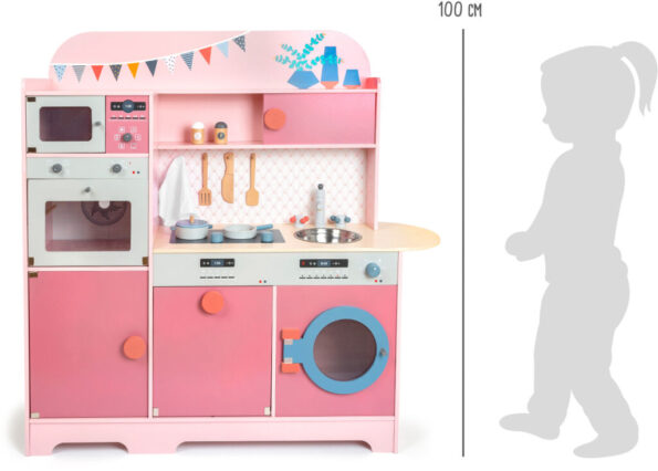 Hračka Small Foot Drevená kuchynka Gourmet ružová – Obrázok 6
