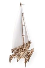 Hračka Ugears 3D drevené mechanické puzzle Plachetnica Merihobus (trimarán) – Obrázok 2