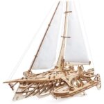 Hračka Ugears 3D drevené mechanické puzzle Plachetnica Merihobus (trimarán)