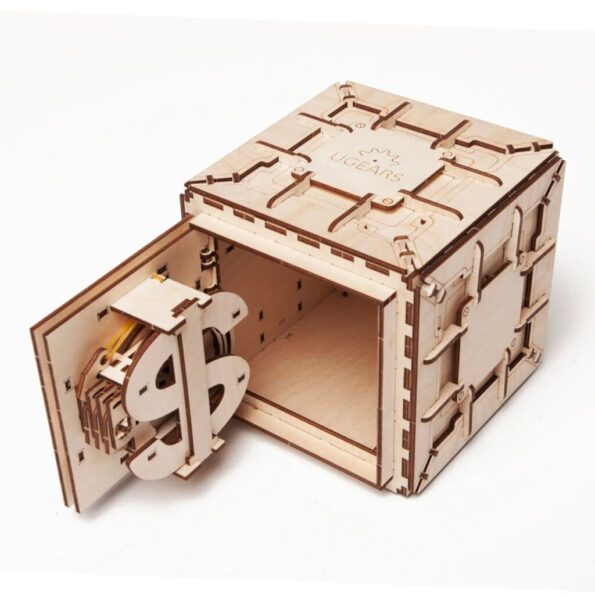 Hračka Ugears 3D drevené mechanické puzzle Trezor – Obrázok 8