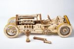 Hračka Ugears 3D drevené mechanické puzzle U9 Auto (Grand Prix) – Obrázok 2
