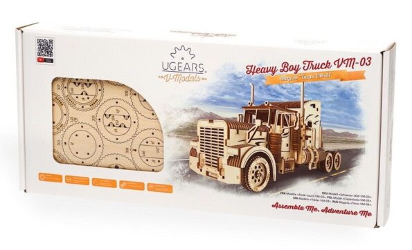 Hračka Ugears 3D drevené mechanické puzzle VM-03 Ťahač Heavy Boy – Obrázok 2