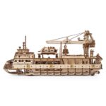 Hračka Ugears 3D drevené mechanické puzzle Výskumná loď – Obrázok 4