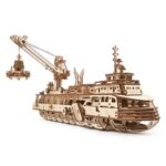 Hračka Ugears 3D drevené mechanické puzzle Výskumná loď – Obrázok 7
