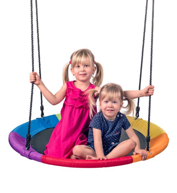 Hračka Woody Hojdací kruh (priemer 100cm), dúhový – Obrázok 2