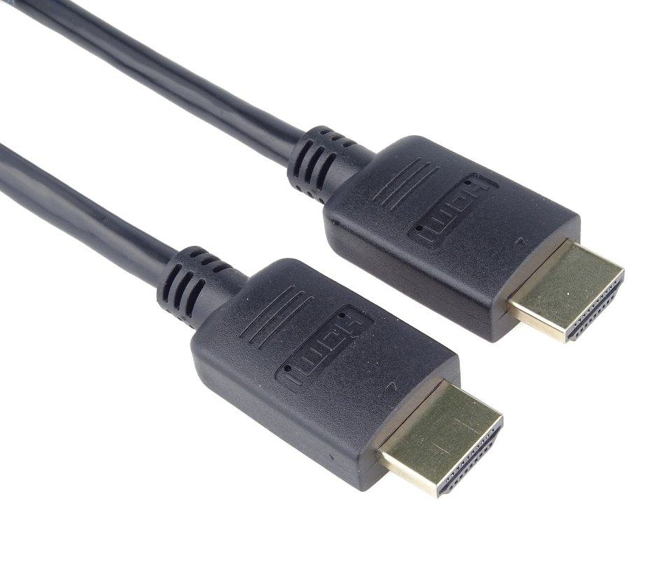 Kabel-HDMI-2.0-High-Speed-Ethernet-zlacene-konektory-15m Kábel HDMI 2.0 High Speed + Ethernet, zlacené konektory, 1,5m – Obrázok 1