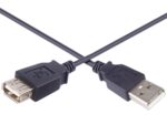 Kábel PremiumCord USB 2.0 A-A M/F 1m, predlžovací, čierny – Obrázok 3