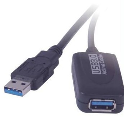 Kabel-PremiumCord-USB-3.0-A-A-MF-20m-predlzovaci-repeater-cierny Kábel PremiumCord USB 3.0 A-A M/F 20m, predlžovací + repeater, čierny – Obrázok 1