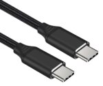 Kábel PremiumCord USB-C - USB-C  M/M , 240W 480Mbps čierny bavlnený oplet, 1m