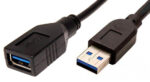 Kábel ROLINE USB 3.0 A-A M/F 0,8 m, predlžovací, čierny