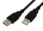 Kábel Roline USB 2.0 A(M) - A(M) - prepojovací 1,8m, čierny