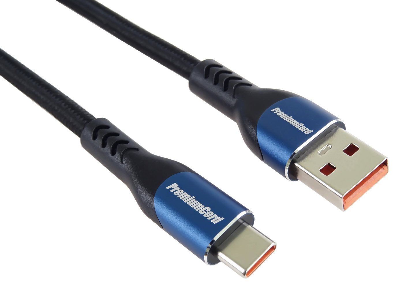 Kabel-USB-C-USB-2.0-MM-5A-bavlneny-oplet-2-m Kábel USB-C - USB 2.0 M/M, 5A, bavlněný oplet 2 m – Obrázok 1