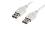 Kábel Value USB 2.0 A(M) - A(M) - prepojovací 0,8m, biely