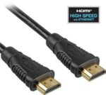 Kábel propojovací HDMI 1.4 s Ethernetem HDMI (M) - HDMI (M),  zlacené konektory, 1m