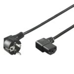 Kábel síťový 230V k počítači 2m, IEC konektor do úhlu 90°