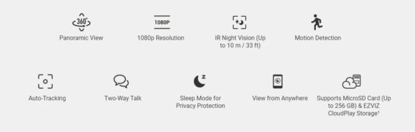 Kamera Ezviz H6C Vnútorná otočná, IP, WiFi, 2MP, 4mm – Obrázok 6