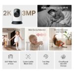 Kamera TP-Link Mercusys MC210 IP, 3 Mpx, WiFi, prisvietenie – Obrázok 2