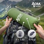 Karimatka Acra L140CL nafukovacia s vankúšom, zelená, 5 cm – Obrázok 4