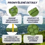 Karimatka Acra L140CL nafukovacia s vankúšom, zelená, 5 cm – Obrázok 5