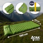 Karimatka Acra L140CL nafukovacia s vankúšom, zelená, 5 cm – Obrázok 6