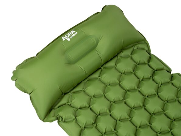 Karimatka Acra L140CL nafukovacia s vankúšom, zelená, 5 cm – Obrázok 7