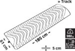 Karimatka Cattara TRACK 185x61cm nafukovacia modrá – Obrázok 4