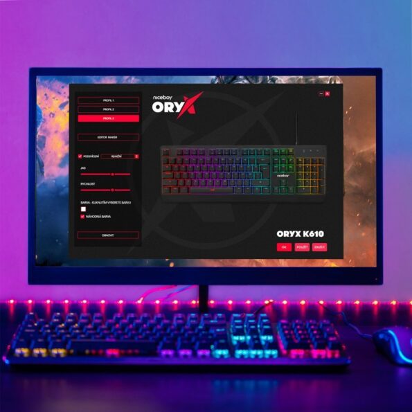 Klávesnica Niceboy ORYX K610 Chameleon – Obrázok 6