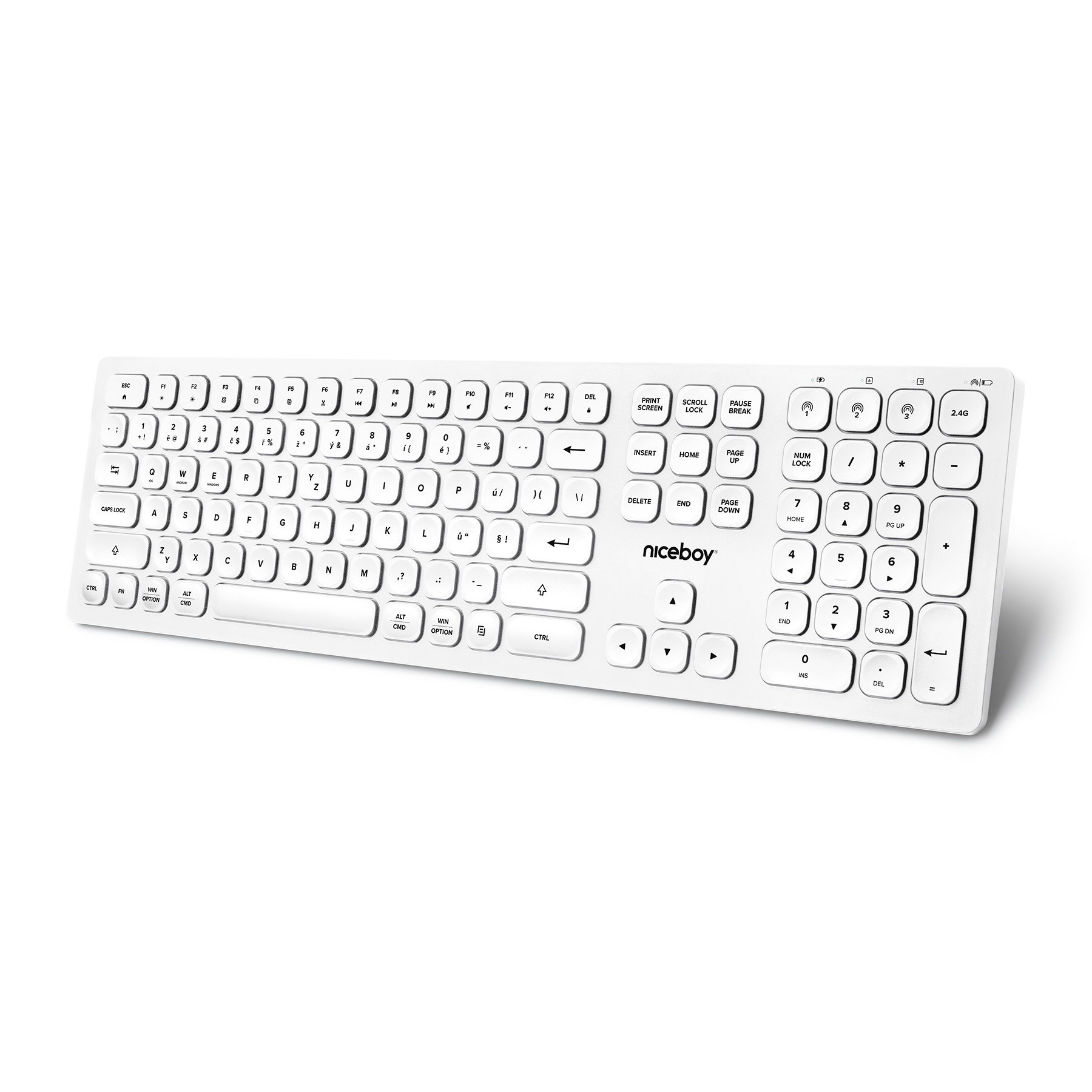 Klavesnica-Niceboy-Office-K30-White Klávesnica Niceboy Office K30 White – Obrázok 1