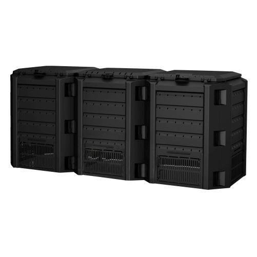 Komposter-Prosperplast-COMPOGREEN-3x400-l-COMPOGREEN-cierny Kompostér Prosperplast COMPOGREEN 3x400 l COMPOGREEN (čierny) – Obrázok 1