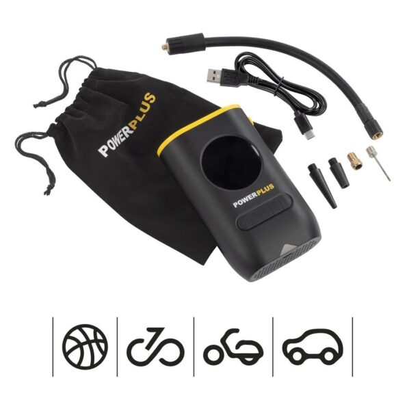 Kompresor Powerplus POWX1710 8 V, 2 Ah – Obrázok 3