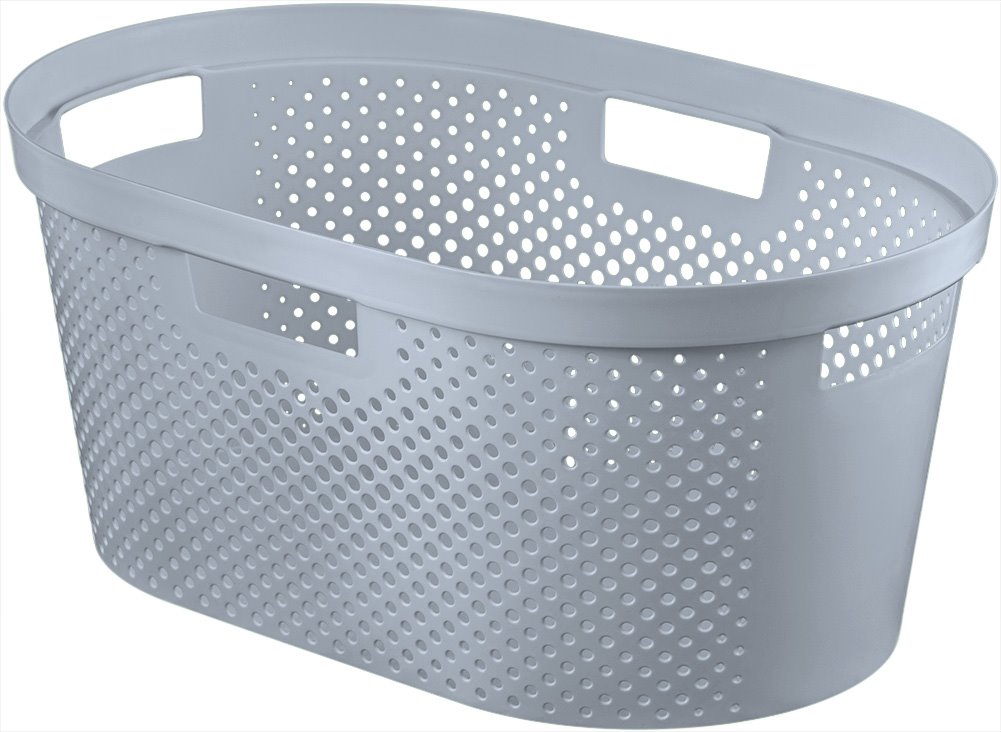 Kos-na-bielizen-Curver-Infinity-Dots-40L-sedy Kôš na bielizeň Curver Infinity Dots 40L šedý – Obrázok 1
