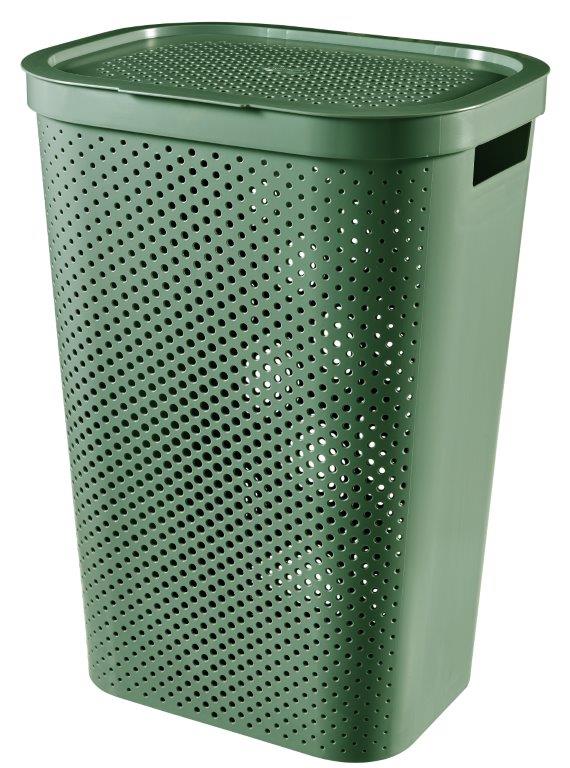 Kos-na-bielizen-Curver-Infinity-Dots-60L-zeleny Kôš na bielizeň Curver Infinity Dots 60L zelený – Obrázok 1