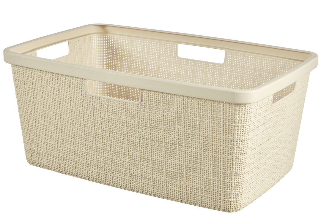 Kos-na-bielizen-Curver-Jute-46L-bezovy Kôš na bielizeň Curver Jute 46L béžový – Obrázok 1