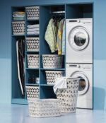 Kôš na bielizeň Curver Oceana mini 30 l krémový – Obrázok 2