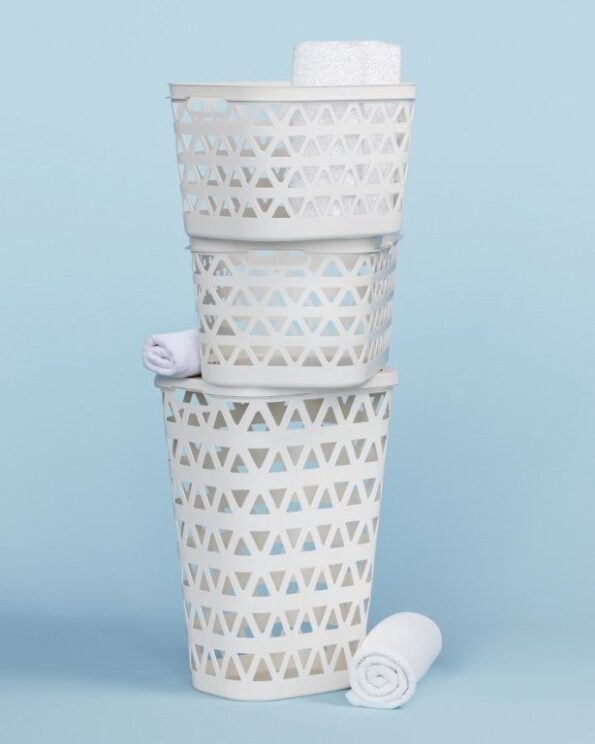 Kôš na bielizeň Curver Oceana mini 30 l krémový – Obrázok 3
