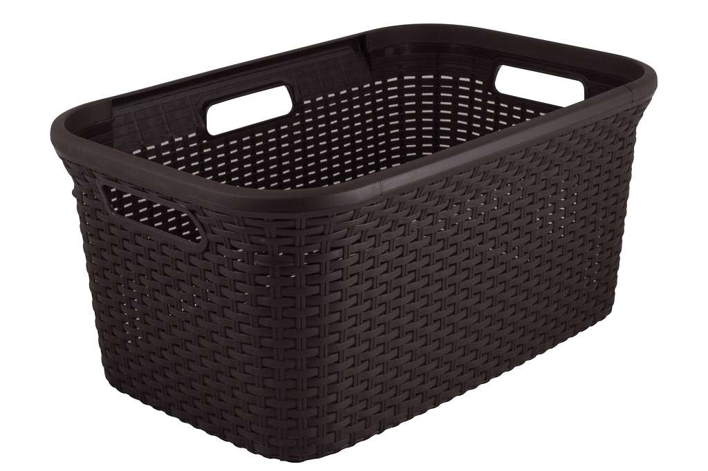Kos-na-bielizen-Curver-Style-45L-tmavo-hnedy Kôš na bielizeň Curver Style 45L tmavo hnedý – Obrázok 1