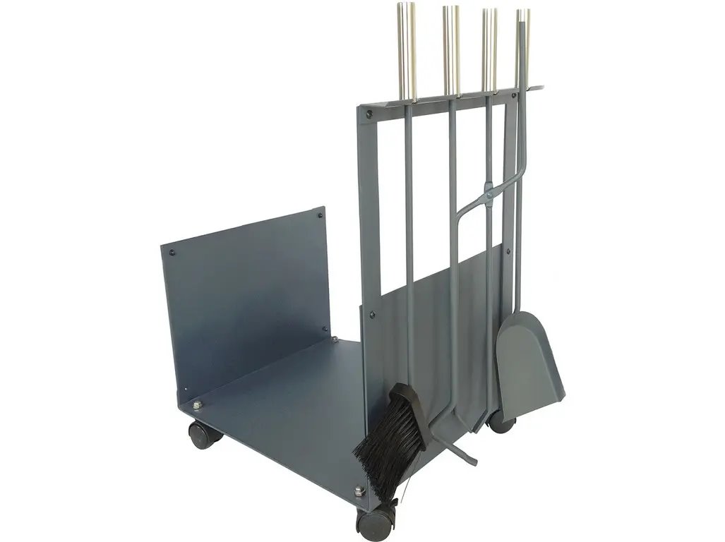 Kos-na-drevo-s-naradim-krbovy-oceldrevo-v.-62-cm Kôš na drevo s náradím, krbový, (oceľ/drevo) v. 62 cm – Obrázok 1