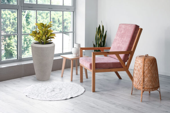 Kvetináč G21 Cement Oval 44,3 x 44,3 x 69,8 – Obrázok 6