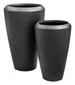 Kvetináč G21 Coal Oval 44,3 x 44,3 x 69,8 – Obrázok 2